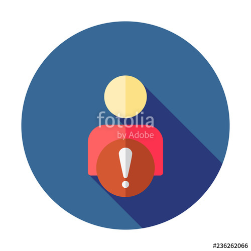 500x500 Person With Warning Sign Icon Patient Problem Vector Error Icon