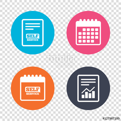 500x500 Report Document, Calendar Icons Self Service Sign Icon