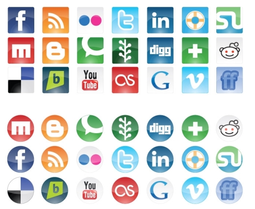 520x427 Social Icons