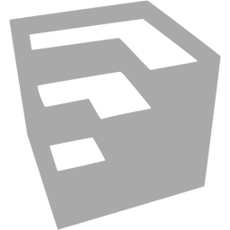 256x256 Dark Gray Google Sketchup Icon