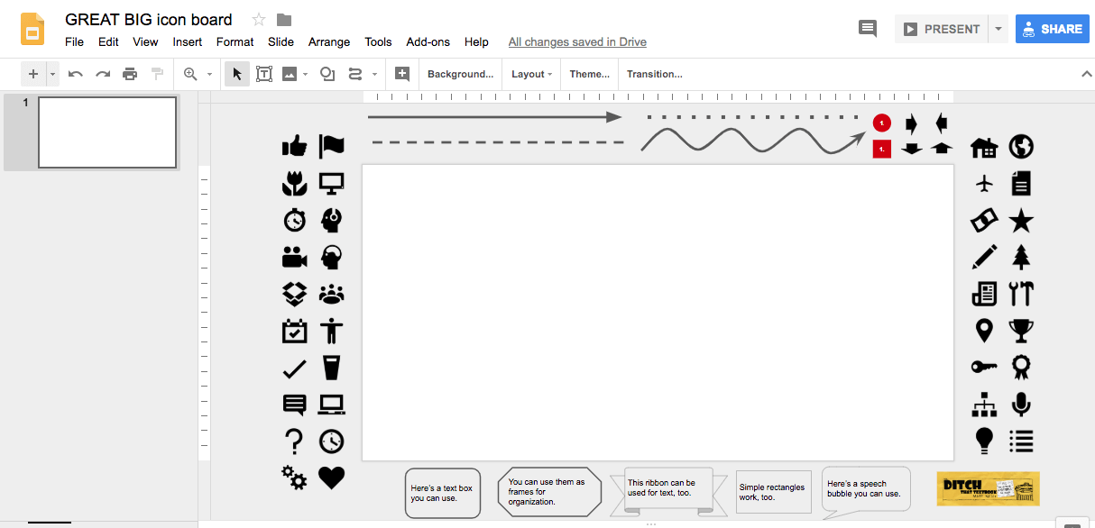 1214x586 Google Slides Icon Boards For Low Prep, Visual Thinking Ditch