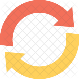 256x256 Sync Icon Of Flat Style