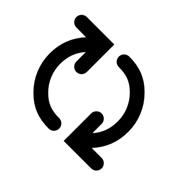 626x626 Black Arrow Sync Icons Free Download