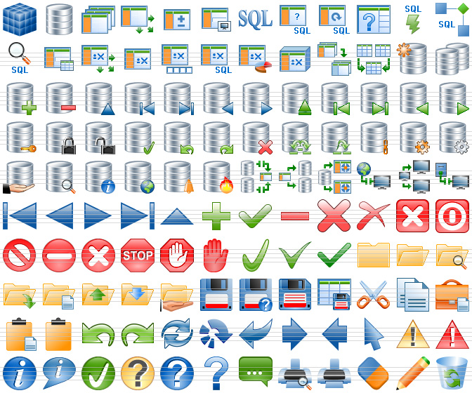 672x560 Database Toolbar Icons