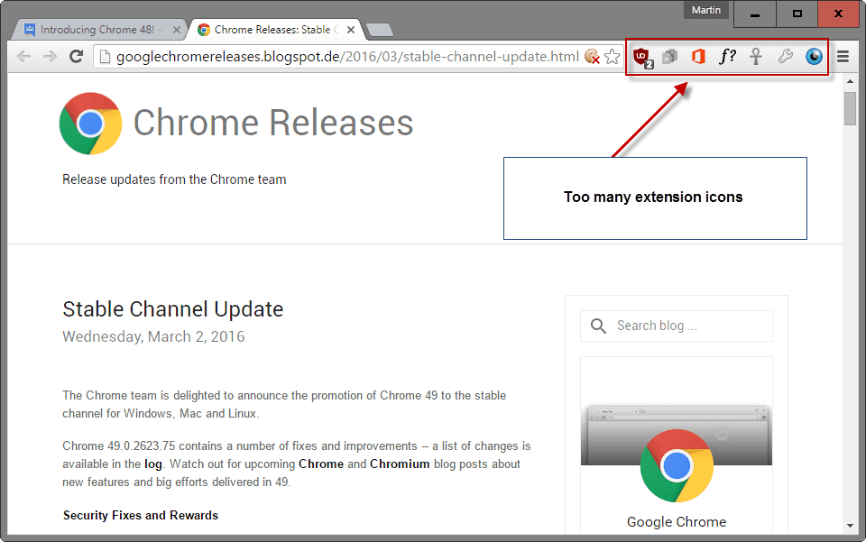 960x601 How To Hide Extension Icons In Google Chrome's Toolbar