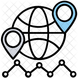 256x256 Worldwide Trends Icon Of Colored Outline Style