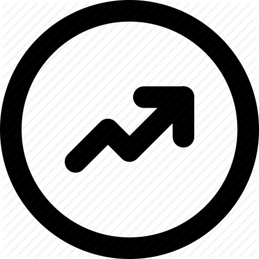 512x512 Arrow, Chart, Circle, Graph, Popular, Trend, Trends Icon