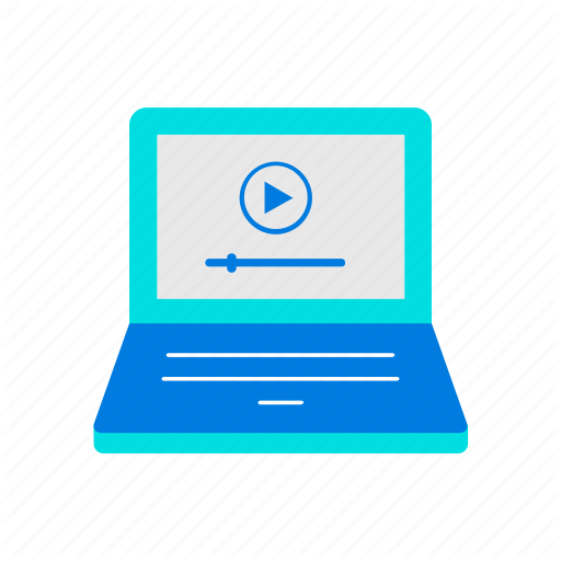 512x512 Laptop, Online, Video Icon