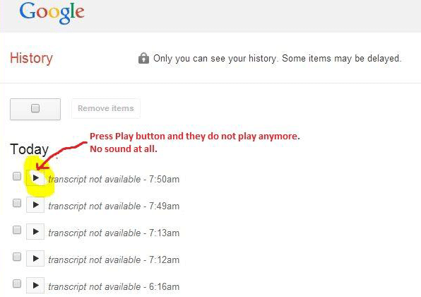 Google Voice Search History Missing Audio Play Back 596x420 Google Voice Search History Missing Audio Play Back