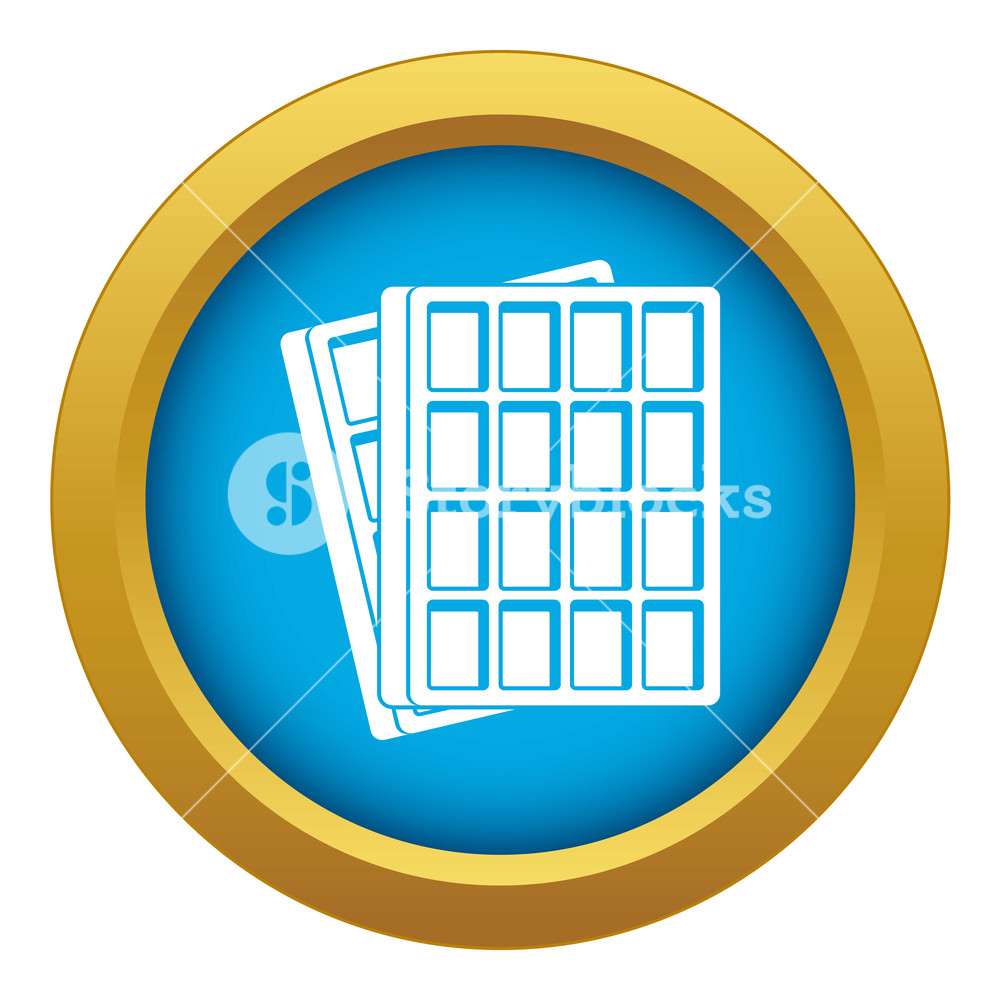 Waffle Icon Blue Vector Isolated On White Background For Any 1000x1000 Waffle Icon Blue Vector Isolated On White Background For Any