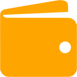 256x256 Orange Wallet Icon