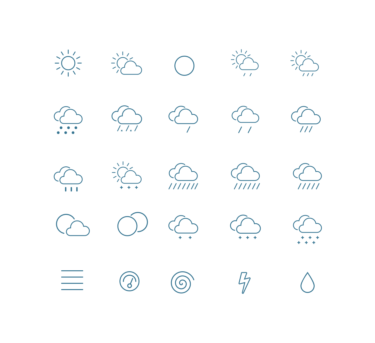 1200x1095 Outline Weather Icons Iconstore