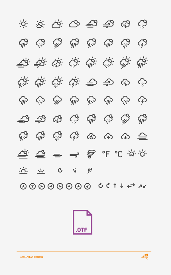 600x963 Weather Icon Font On Behance
