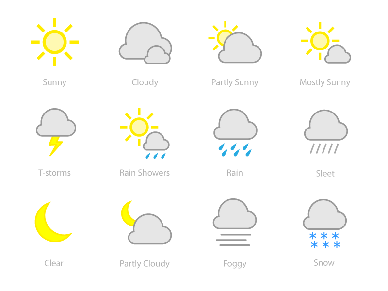 800x600 Weather Icons