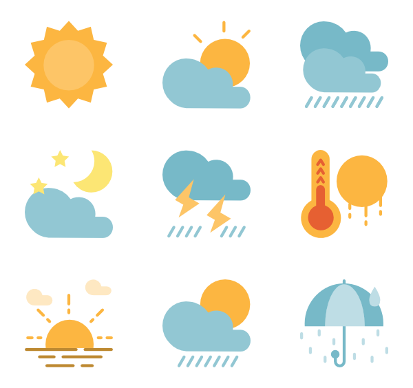 600x564 Weather Forecast Icon Packs