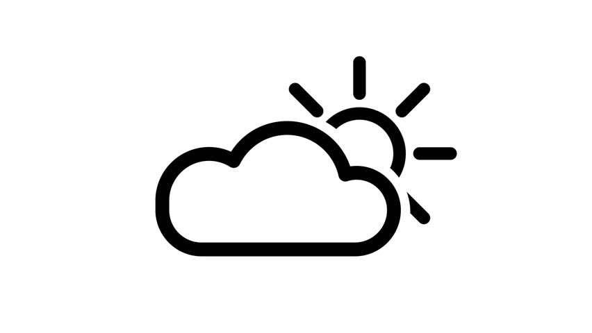852x480 Animation Of Weather Icon In Stock Footage Video
