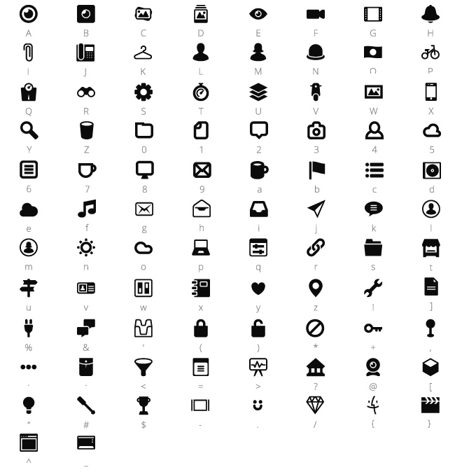 650x674 Food Icon Font