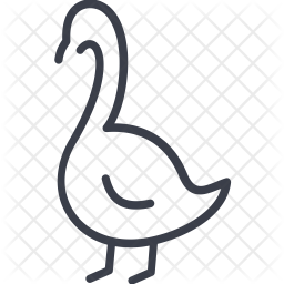 256x256 Goose Icon Of Line Style