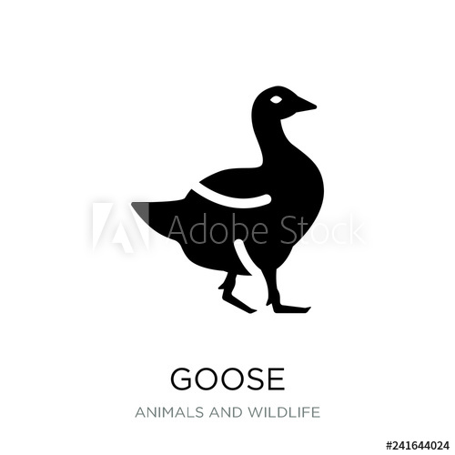 500x500 Goose Icon Vector On White Background, Goose Trendy Filled Icons