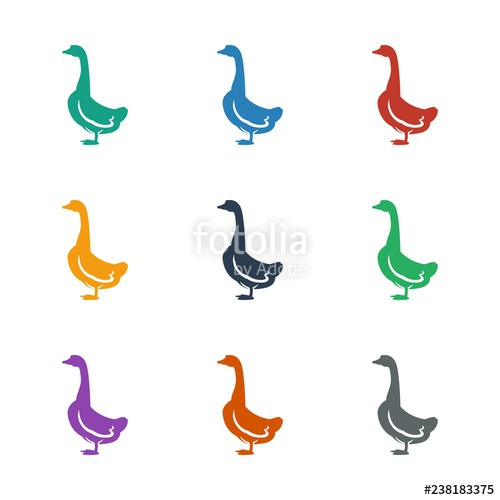 500x500 Goose Icon White Background Editable Filled Goose Icon