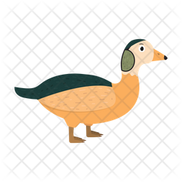 256x256 Dwarf Goose Icon Of Flat Style