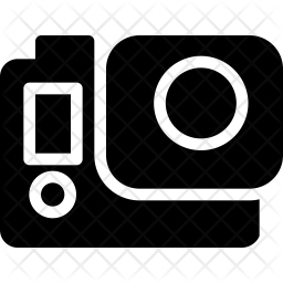 256x256 Gopro Camera Icon Of Glyph Style