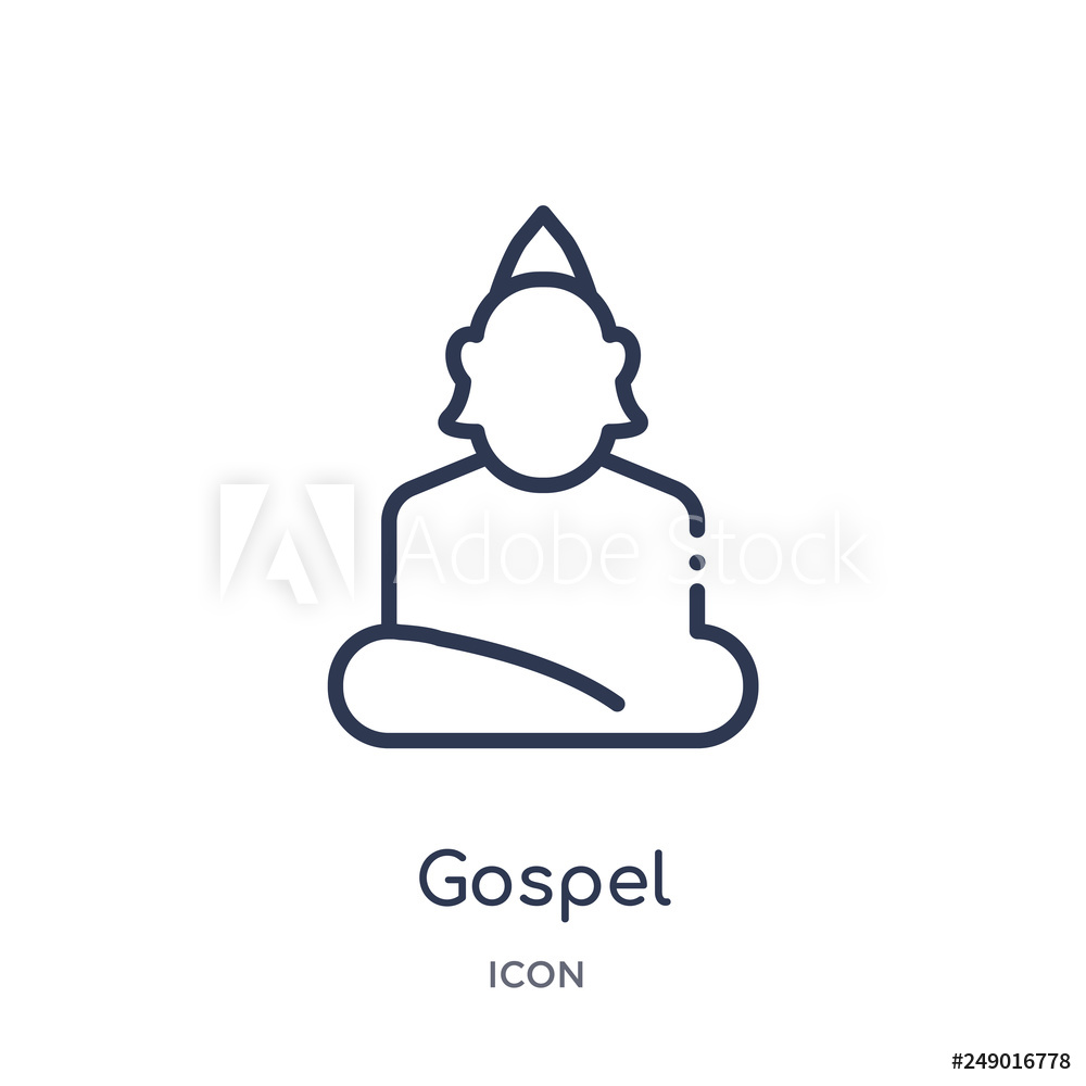 1000x1000 Photo Art Print Gospel Icon From Religion Outline Collection