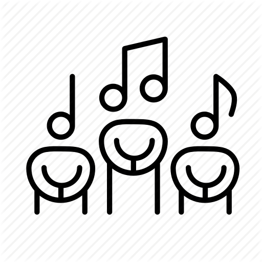 512x512 Chorus, Crowd, Gospel, Music, Music Notes, People Icon