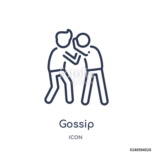 500x500 Gossip Icon From People Outline Collection Thin Line Gossip Icon