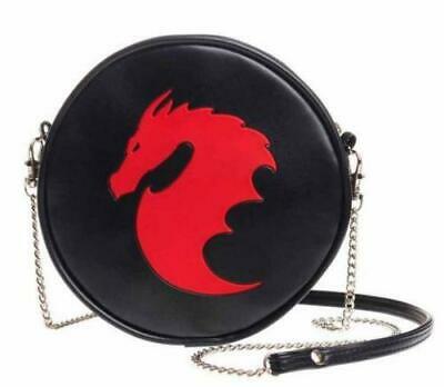400x348 New Alchemy Gothic Icon Round Black Pu Purse Shoulder Bag Handbag