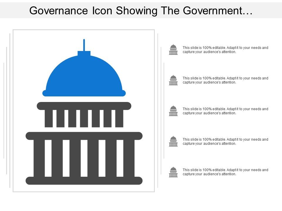 960x720 Governance Icon Showing The Government Building Of Administration