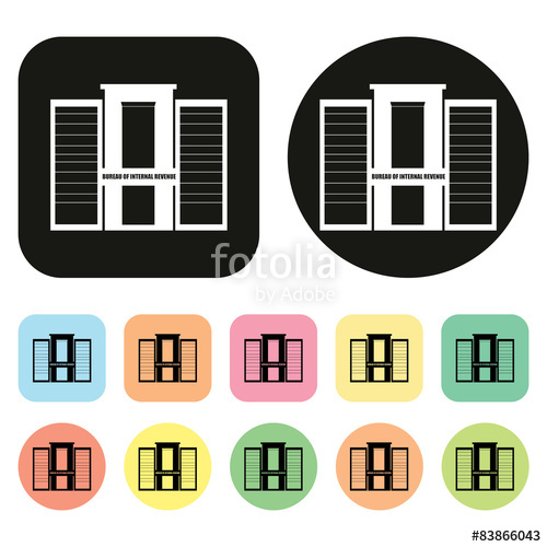 500x500 Bureau Building Icon Government Building Icons Stock Photo