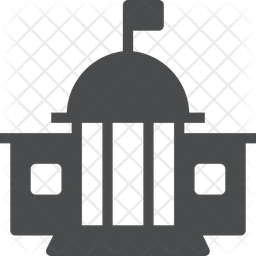 256x256 Government Building Icon Of Glyph Style