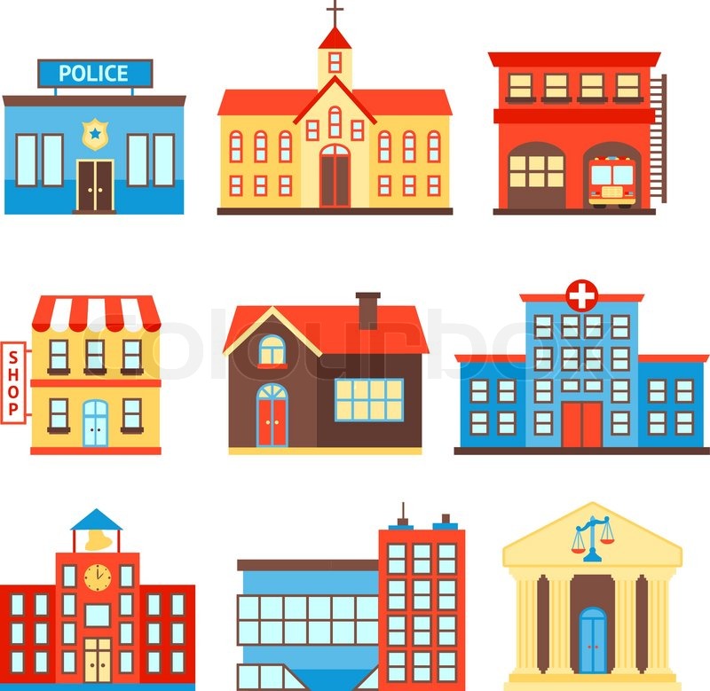 800x779 Government Building Icons Set Of Stock Vector Colourbox