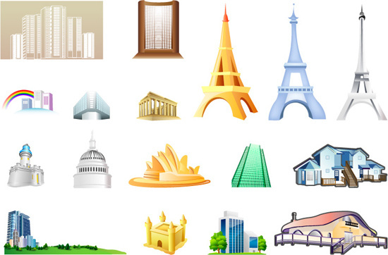 550x362 Vector Government Building Icons Free Vector Download