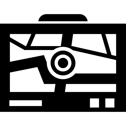 512x512 Gps Screen With A Map Icons Free Download