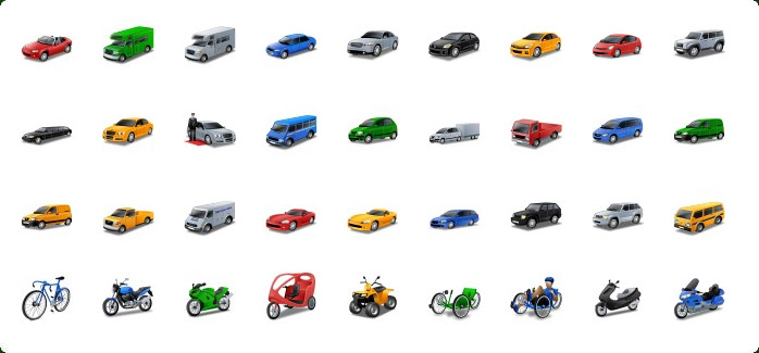 698x325 Vista Style Transport Icons Set With Custom Icon Design Service
