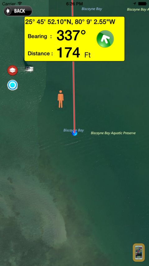 479x852 Mob Quick Waypoint Man Overboard Gps Map Tracking For Iphone