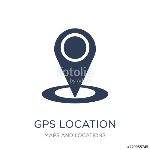 500x500 Gps Location Icon Trendy Flat Vector Gps Location Icon On White