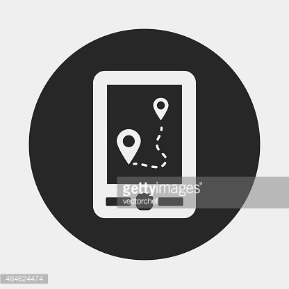 416x416 Gps Map Icon Premium Clipart