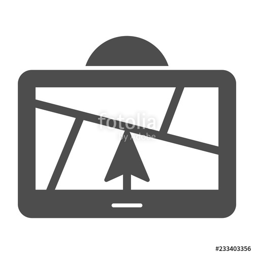 Gps Navigator Solid Icon Satellite Gps Vector Illustration 500x500 Gps Navigator Solid Icon Satellite Gps Vector Illustration