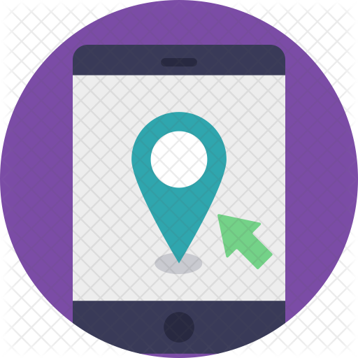 512x512 Gps Tracking Icon Of Flat Style