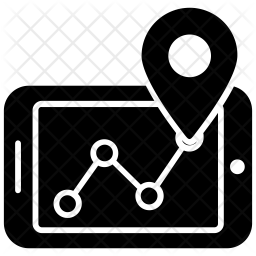 256x256 Gps Tracking Icon Of Glyph Style
