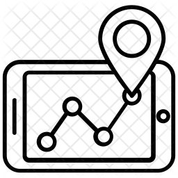 256x256 Gps Tracking Icon Of Line Style