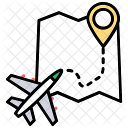 256x256 Gps Aircraft Tracking Icon Of Colored Outline Style