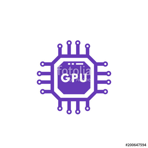 500x500 Gpu Icon, Graphic Chipset Vector Stock Image And Royalty Free