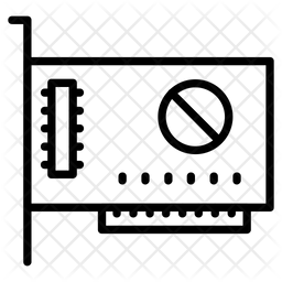 256x256 Graphics Card Icon Of Line Style