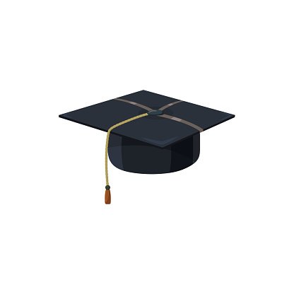 416x416 Graduation Cap Icon, Cartoon Style Premium Clipart