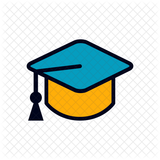 512x512 Graduation Cap Icon Of Colored Outline Style