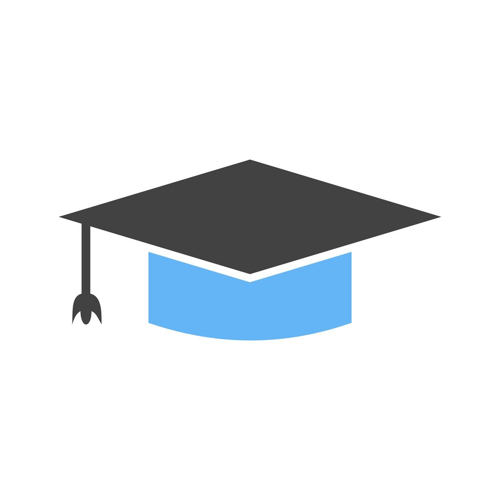 1024x1024 Graduate Hat Blue Black Icon